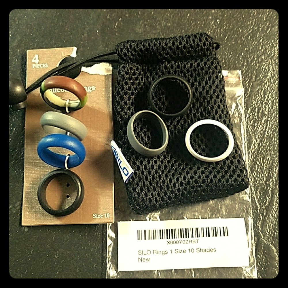 Men's Silicone Rings Size 10